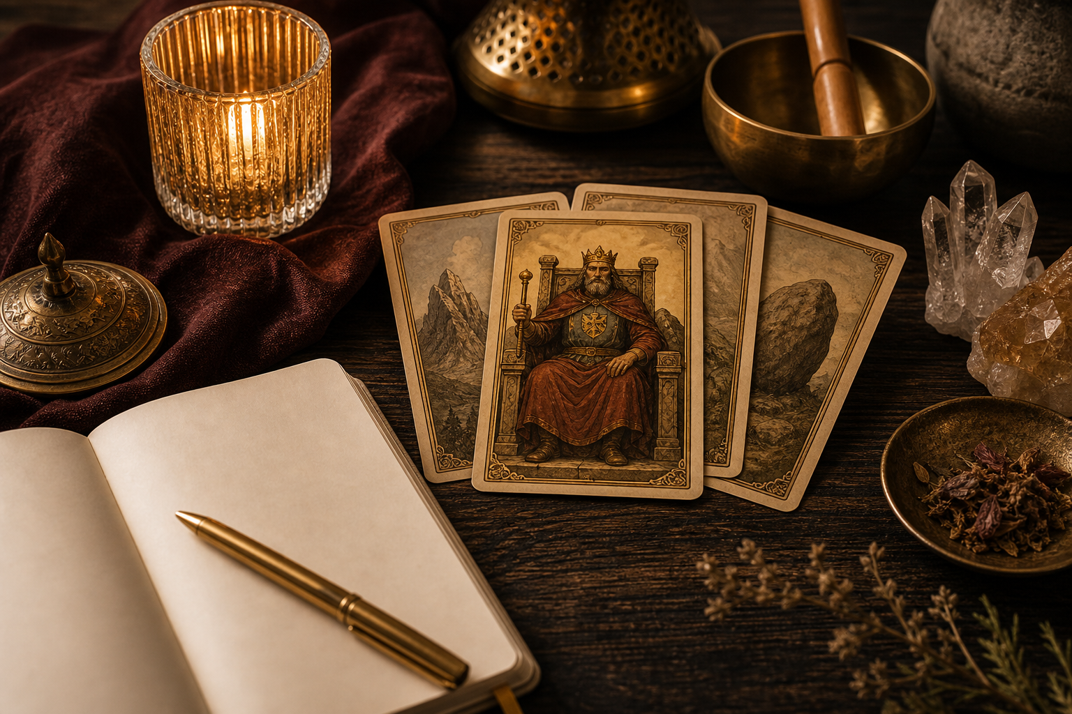 Emperador en el tarot en ritual energetico