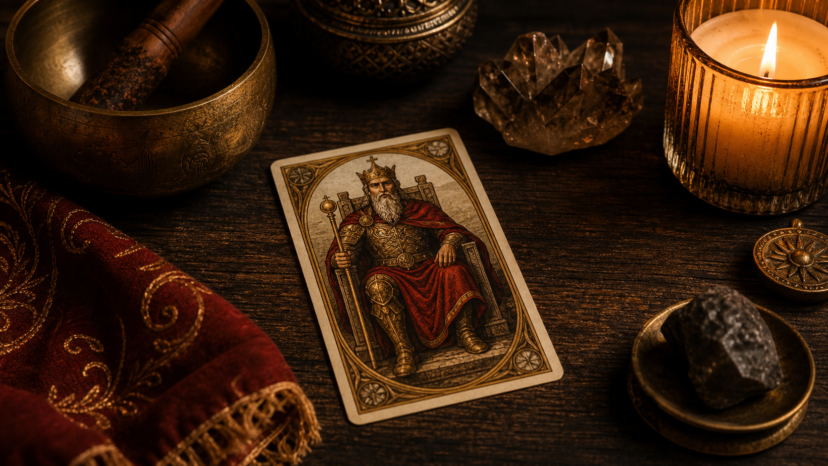 Emperador en el tarot en ritual energetico