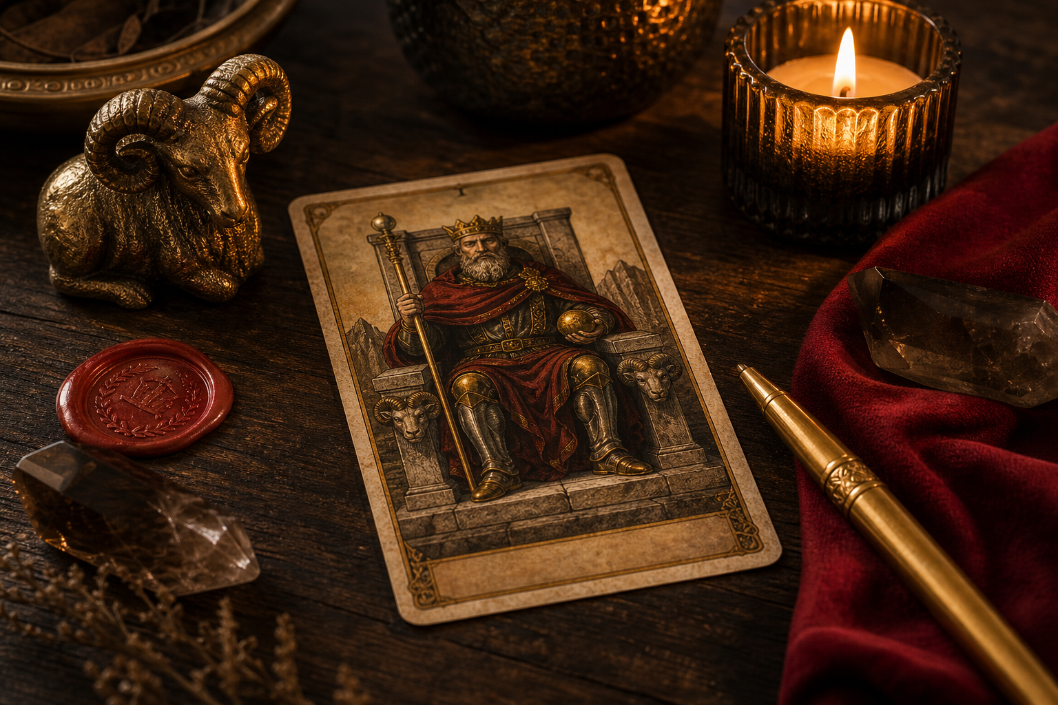 Emperador en el tarot en ritual energetico