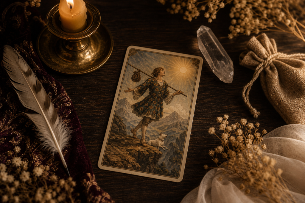 Loco en el tarot en ritual energetico
