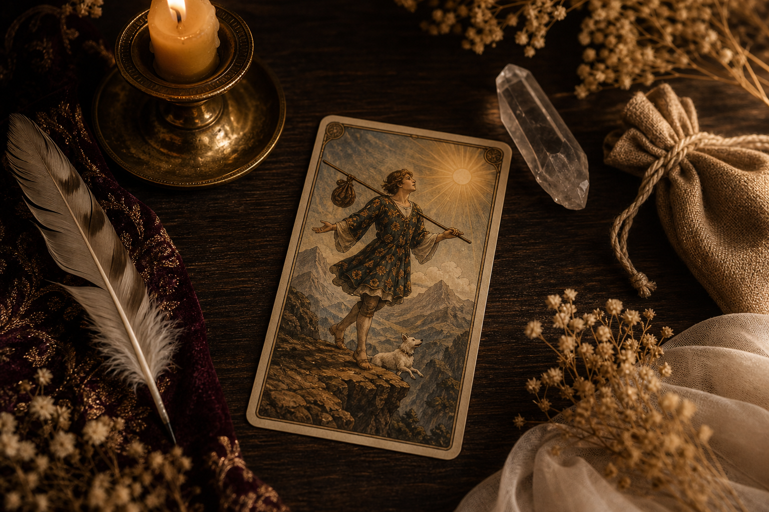 Loco en el tarot en ritual energetico