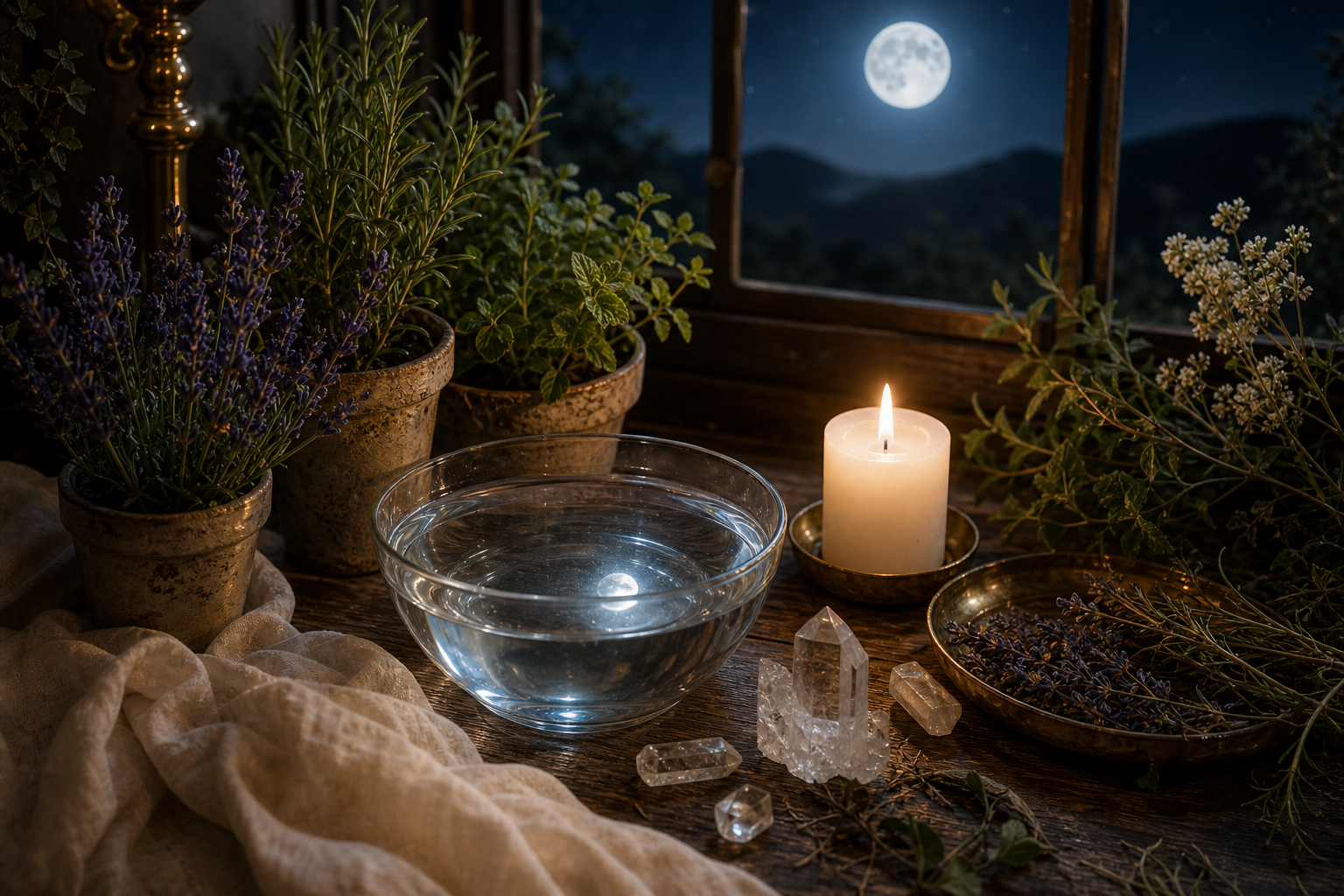 Poder de la luna en ritual energetico