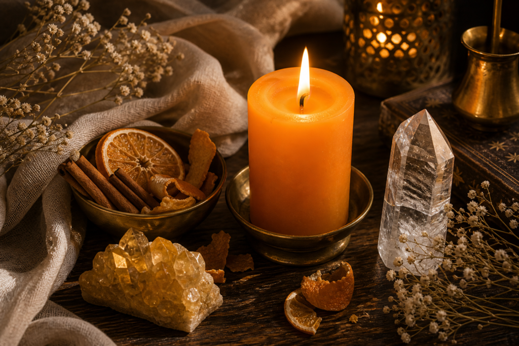 Chakra sacro en ritual energetico