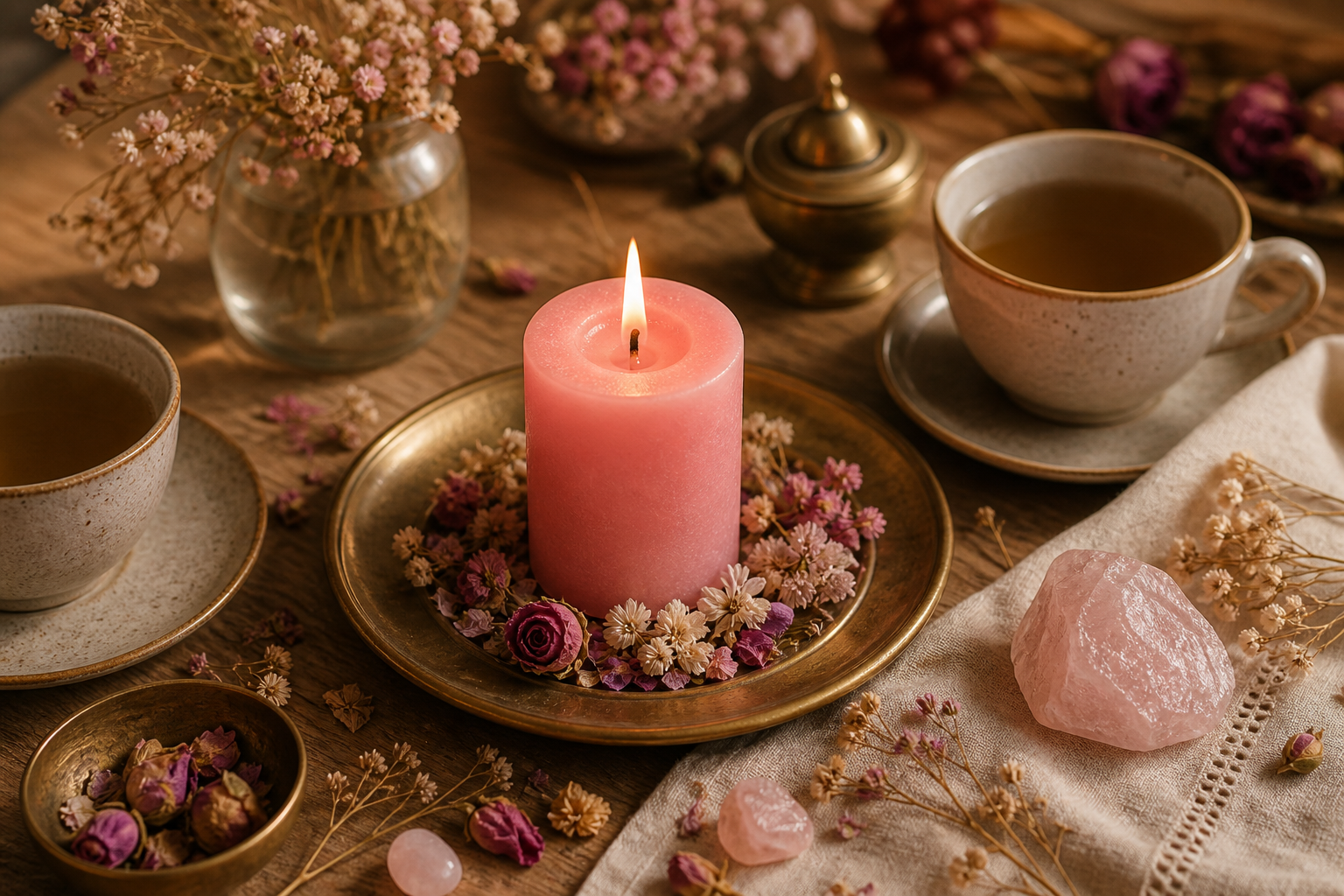 Rituales y la vela rosa en ritual energetico