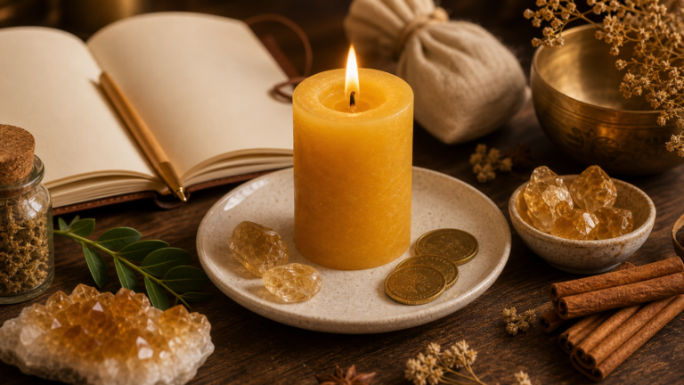 Rituales con velas amarillas en ritual energetico