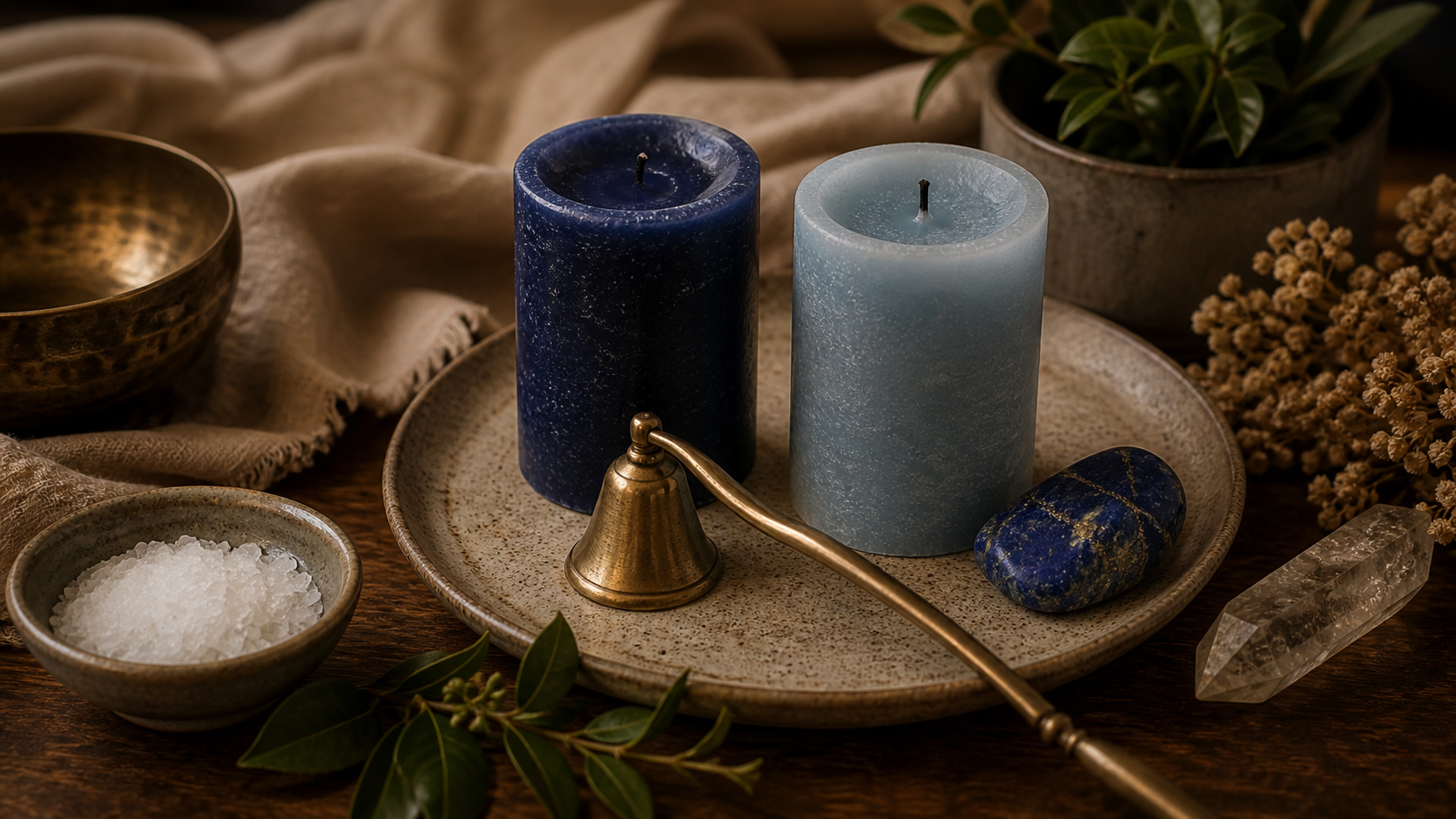 Rituales con velas azules en ritual energetico