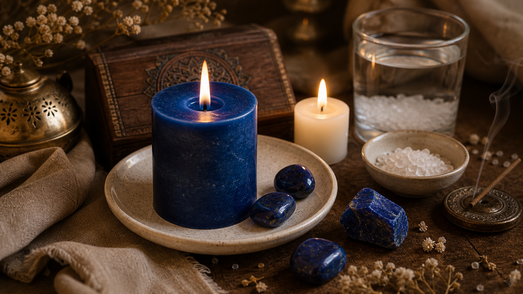 Rituales con velas azules en ritual energetico