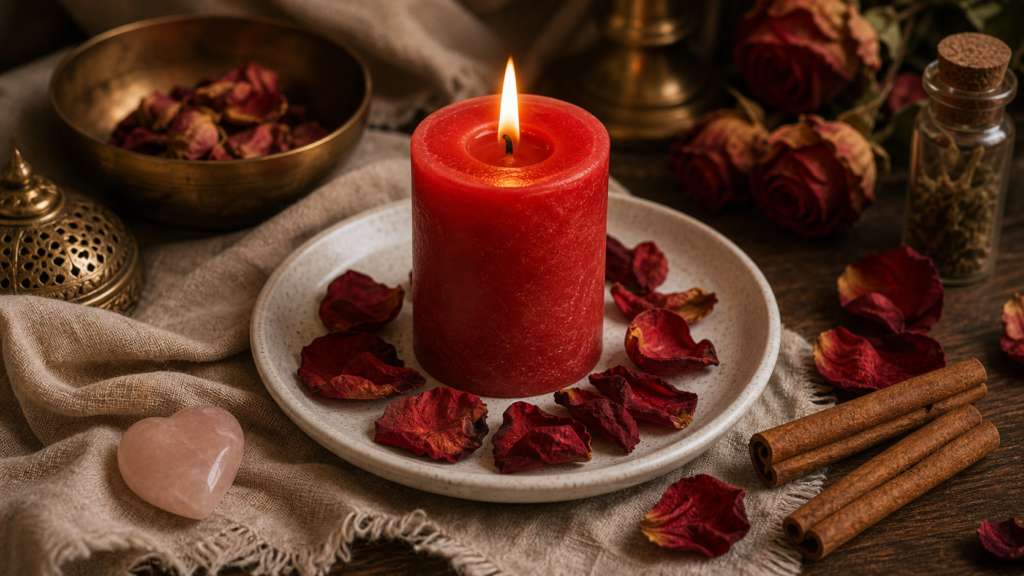 Rituales con velas rojas en ritual energetico