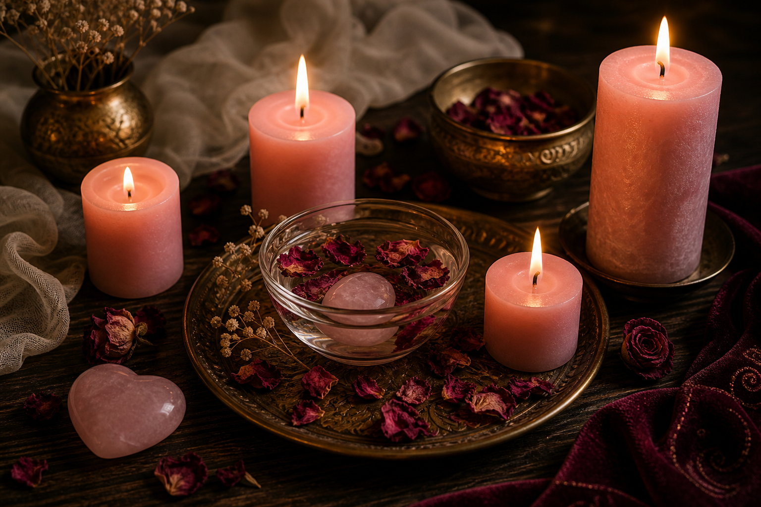 Rituales con velas rosas en ritual energetico