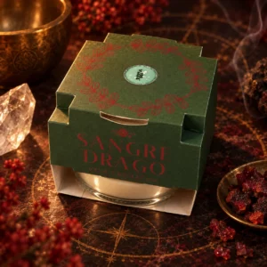 Vela Cromática de Sangre de Drago Euroscents: vista superior del envase.